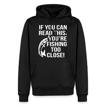 Fishing Too Close - Männer Premium Bio Hoodie - Schwarz - Vorne - Nico (187cm)