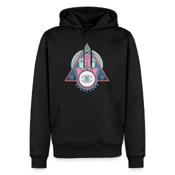HAUPT VON FATMA T-Shirts - Männer Premium Bio Hoodie - Schwarz - Vorne - Nico (187cm)