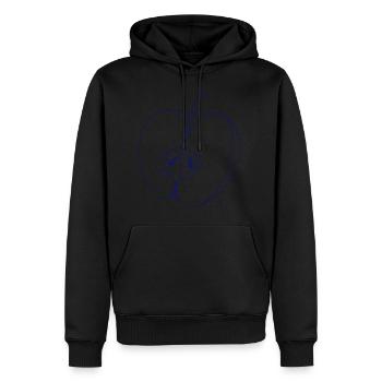 apple - Men’s Premium Organic Hoodie - black - Front - Nico (187cm)