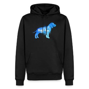 Liebender Beagle Papa - Männer Premium Bio Hoodie - Schwarz - Vorne - Nico (187cm)