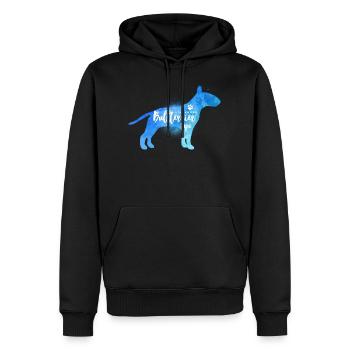 Liebender Bullterrier Papa - Männer Premium Bio Hoodie - Schwarz - Vorne - Nico (187cm)