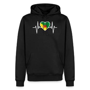 Französisch-Guayana Flagge Guyane Geschenk - Männer Premium Bio Hoodie - Schwarz - Vorne - Nico (187cm)