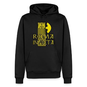 ROMA INVICTA Romans Rome SPQR Roma - Men’s Premium Organic Hoodie - black - Front - Nico (187cm)