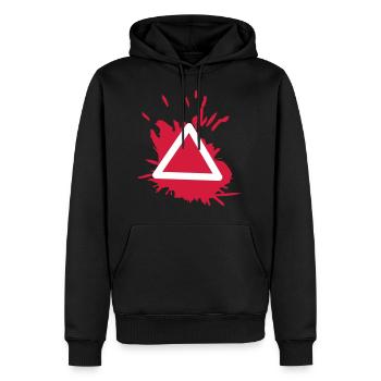 dreieck kreis tropfen X viereck symbole controller - Männer Premium Bio Hoodie - Schwarz - Vorne - Nico (187cm)