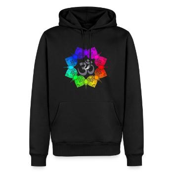 OM Mandala Yoga Meditation Buddhismus Geschenkidee - Männer Premium Bio Hoodie - Schwarz - Vorne - Nico (187cm)