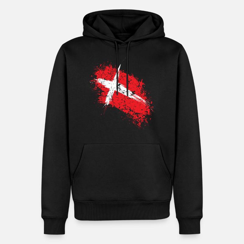 Danemark - Sweat à capuche Premium bio Homme - noir