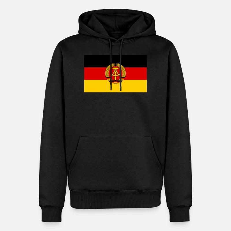 Drapeau de la RDA - Sweat à capuche Premium bio Homme - noir