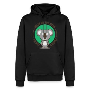 Koalabär ours koala bébé cadeau de dire drôle - Sweat à capuche Premium bio Homme - noir - Devant - Nico (187cm)