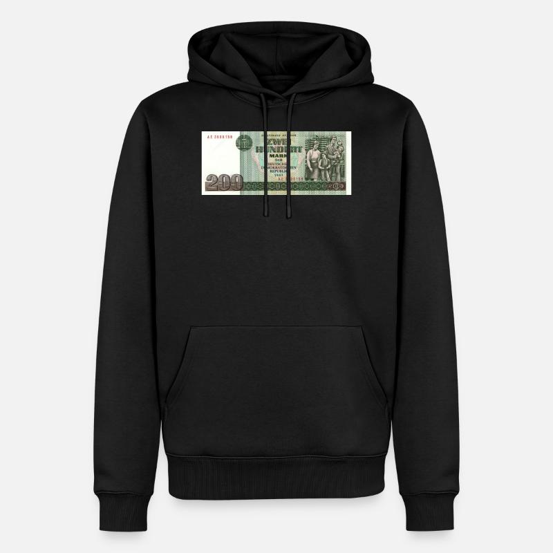 200 mark der ddr - Männer Premium Bio Hoodie - Schwarz