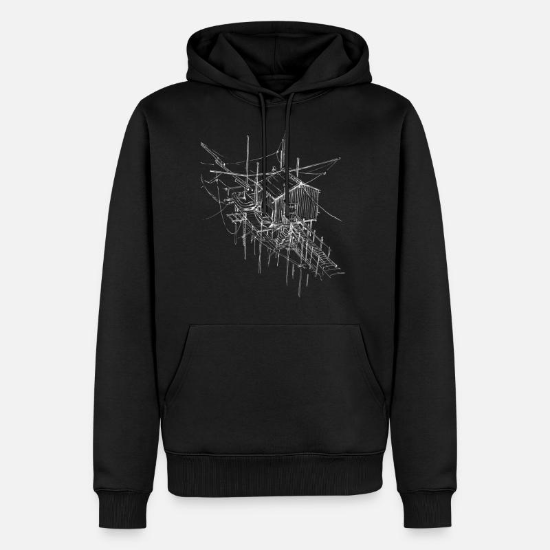 Trabucco Termoli / Molise NOIR - Sweat à capuche Premium bio Homme - noir