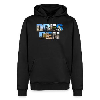 Dresden Sachsen Deutschland - Männer Premium Bio Hoodie - Schwarz - Vorne - Nico (187cm)