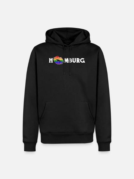 hamburg4 2 - Männer Premium Bio Hoodie - Schwarz