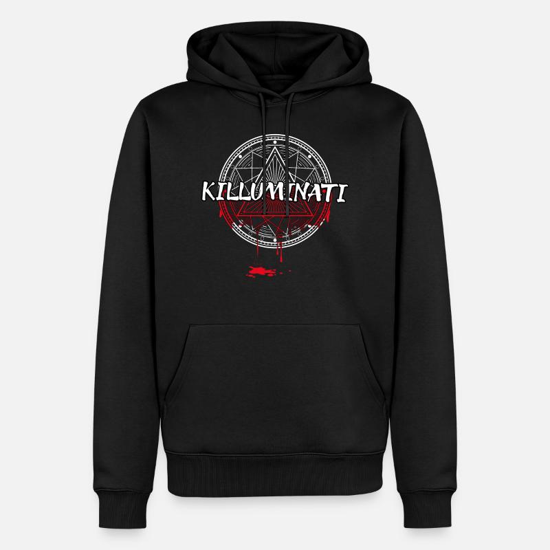 killuminati - Sweat à capuche Premium bio Homme - noir
