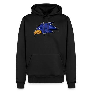 Hawk Signet Gesicht Geschenk Bussard Jäger - Männer Premium Bio Hoodie - Schwarz - Vorne - Nico (187cm)