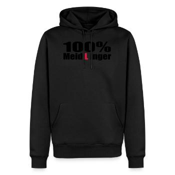wien meidlinger - Männer Premium Bio Hoodie - Schwarz - Vorne - Nico (187cm)