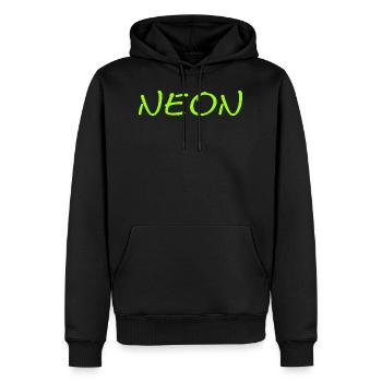 neon spruch geschenk farben shirt - Männer Premium Bio Hoodie - Schwarz - Vorne - Nico (187cm)