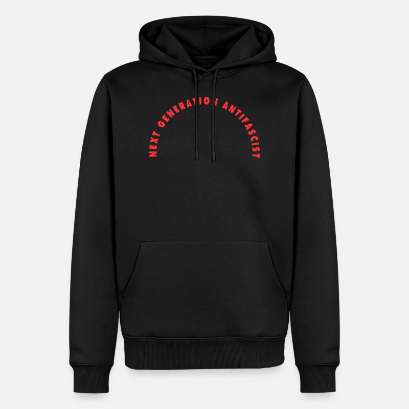 ANTIFASCISTE PROGÉNITURE - Sweat à capuche Premium bio Homme - noir