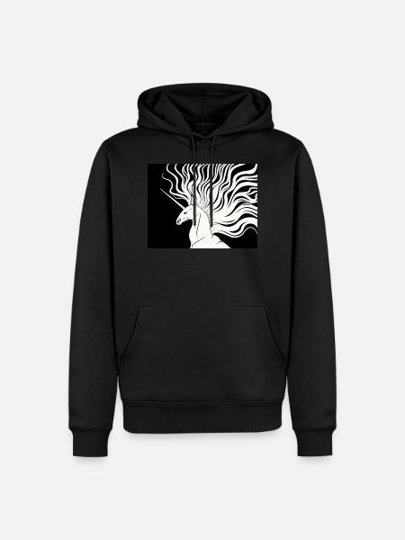 Unicorn - Men’s Premium Organic Hoodie - black