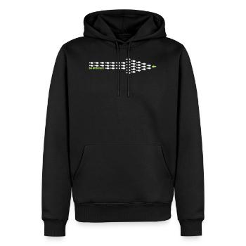 Be Different Poissons Angel Pêcher Proverbes Cadeaux - Sweat à capuche Premium bio Homme - noir - Devant - Nico (187cm)