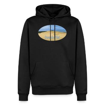Dune du Pilat Image - Sweat à capuche Premium bio Homme - noir - Devant - Nico (187cm)