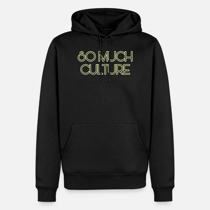 So viel Kultur - Männer Premium Bio Hoodie - Schwarz