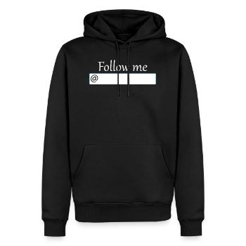 Influencer - Männer Premium Bio Hoodie - Schwarz - Vorne - Nico (187cm)