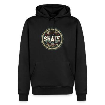 Skate - Männer Premium Bio Hoodie - Schwarz - Vorne - Nico (187cm)