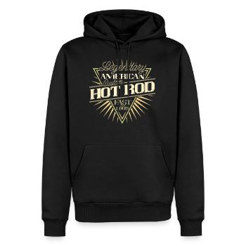 Hot rod - Sweat à capuche Premium bio Homme - noir - Devant - Nico (187cm)