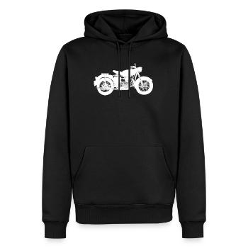 Motorrad - Männer Premium Bio Hoodie - Schwarz - Vorne - Nico (187cm)