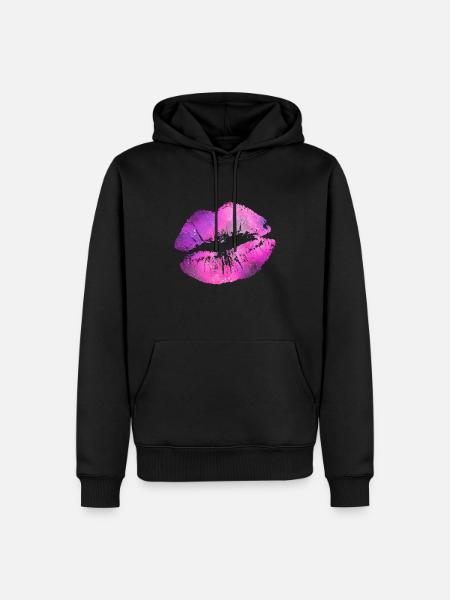lips - Men’s Premium Organic Hoodie - black