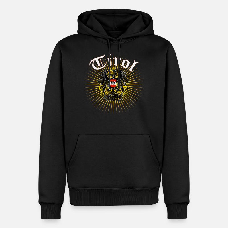Tirol - Männer Premium Bio Hoodie - Schwarz