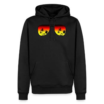 lunettes de soleil - Sweat à capuche Premium bio Homme - noir - Devant - Nico (187cm)
