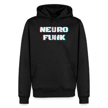 Neurofunk DnB Drum n Bass - Sweat à capuche Premium bio Homme - noir - Devant - Nico (187cm)