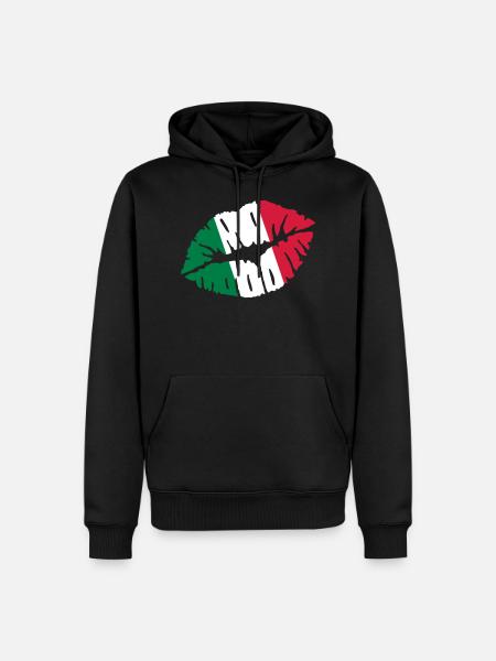 Italie - Sweat à capuche Premium bio Homme - noir