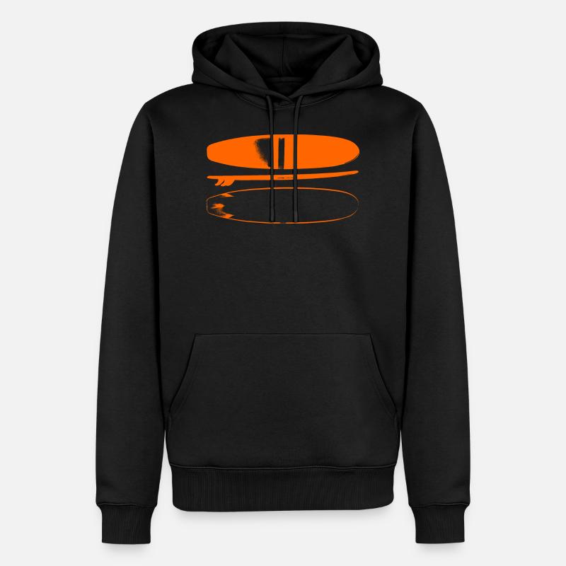 planche de surf - Sweat à capuche Premium bio Homme - noir