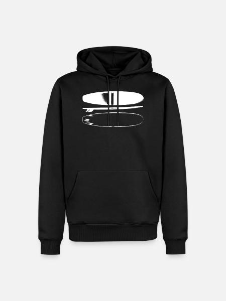 surfboard - Men’s Premium Organic Hoodie - black