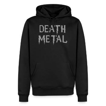 Death Metal - Sweat à capuche Premium bio Homme - noir - Devant - Nico (187cm)