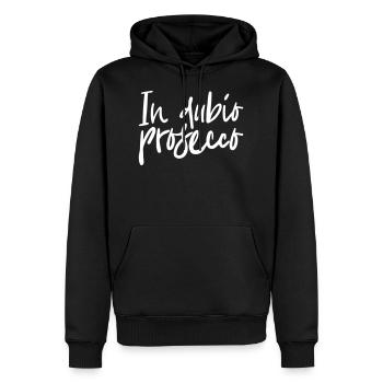 in dubio prosecco - Männer Premium Bio Hoodie - Schwarz - Vorne - Nico (187cm)