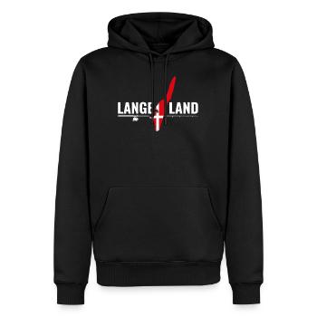 Langeland - Sweat à capuche Premium bio Homme - noir - Devant - Nico (187cm)
