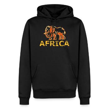 Afrika - Männer Premium Bio Hoodie - Schwarz - Vorne - Nico (187cm)