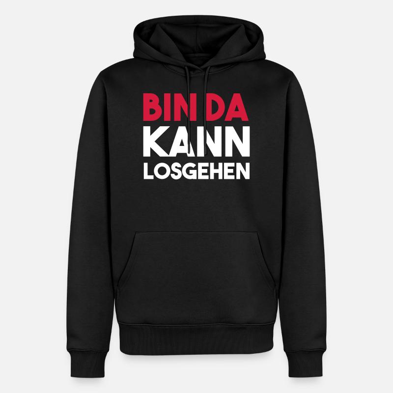 BIN DA can get started - Men’s Premium Organic Hoodie - black