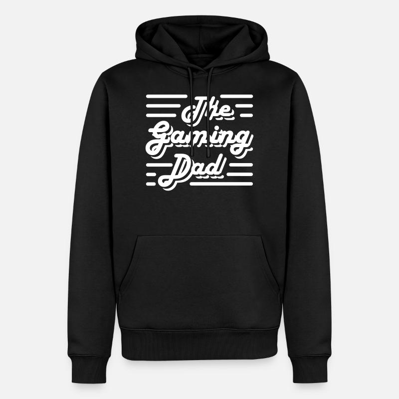 Le papa de jeu - Sweat à capuche Premium bio Homme - noir