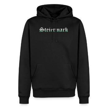 Steiermark - Männer Premium Bio Hoodie - Schwarz - Vorne - Nico (187cm)