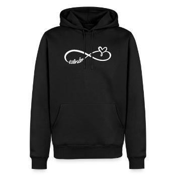 Labrador Liebe Unendlichkeitssymbol - Männer Premium Bio Hoodie - Schwarz - Vorne - Nico (187cm)