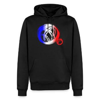 Boule - Männer Premium Bio Hoodie - Schwarz - Vorne - Nico (187cm)