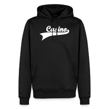 Casino - t-shirt de poker de jeu - Sweat à capuche Premium bio Homme - noir - Devant - Nico (187cm)