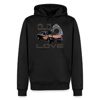Old Love Hound Chien Couleur - Sweat à capuche Premium bio Homme - noir - Devant - Nico (187cm)