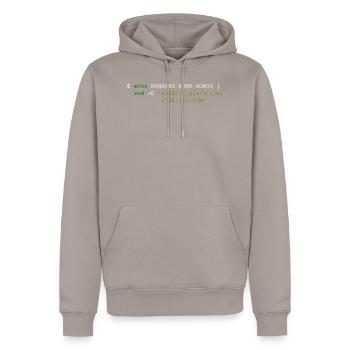 Romanes Eunt Domus - Sweat à capuche Premium bio Homme - taupe - Devant - Nico (187cm)