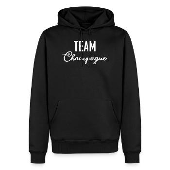 Equipe - - Vin mousseux - Alcool - Sweat à capuche Premium bio Homme - noir - Devant - Nico (187cm)