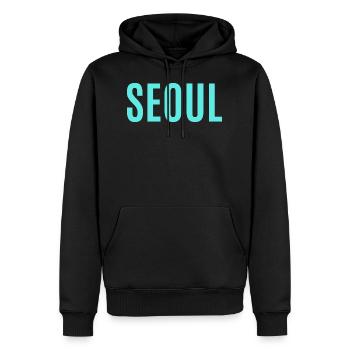 Seoul - Hauptstadt Korea - Asien - Männer Premium Bio Hoodie - Schwarz - Vorne - Nico (187cm)
